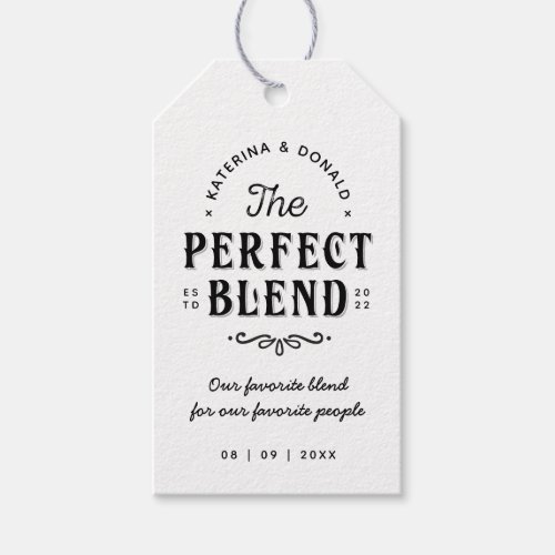 The Perfect Blend Wedding Gift Tags