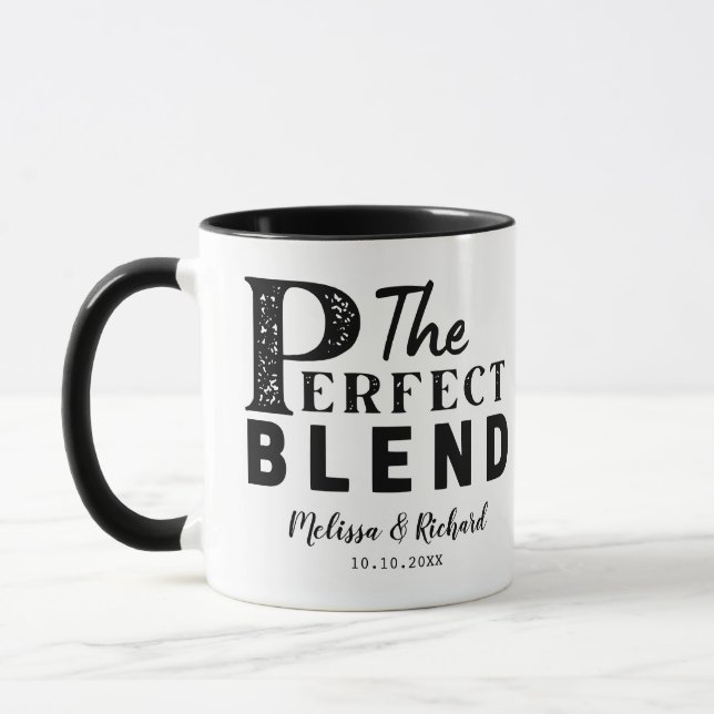 The Perfect Blend Wedding Party Gift Favors   Mug (Left)