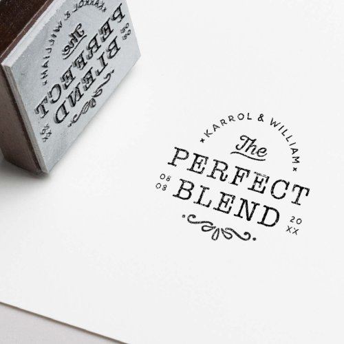 The Perfect Blend Wedding Rubber Stamp