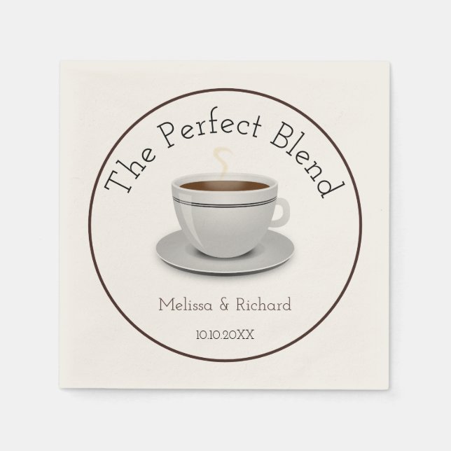 The Perfect Blend Wedding  Shower Napkins (Front)
