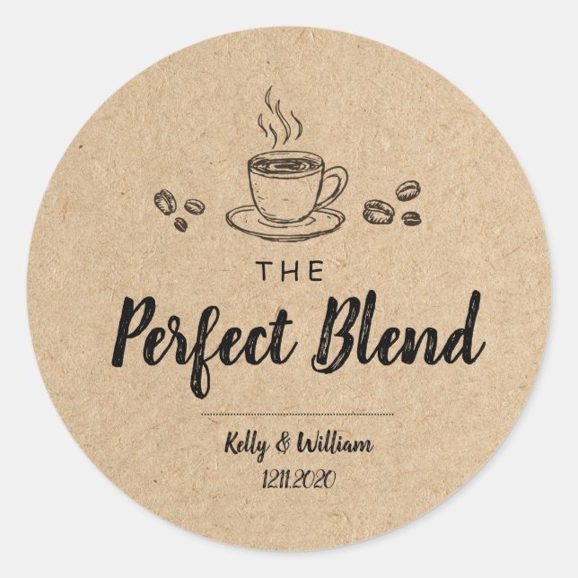 The Perfect Blend wedding Sticker (Front)