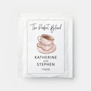 The Perfect Blend Wedding Watercolor Favor Tea Bag Drink Mix