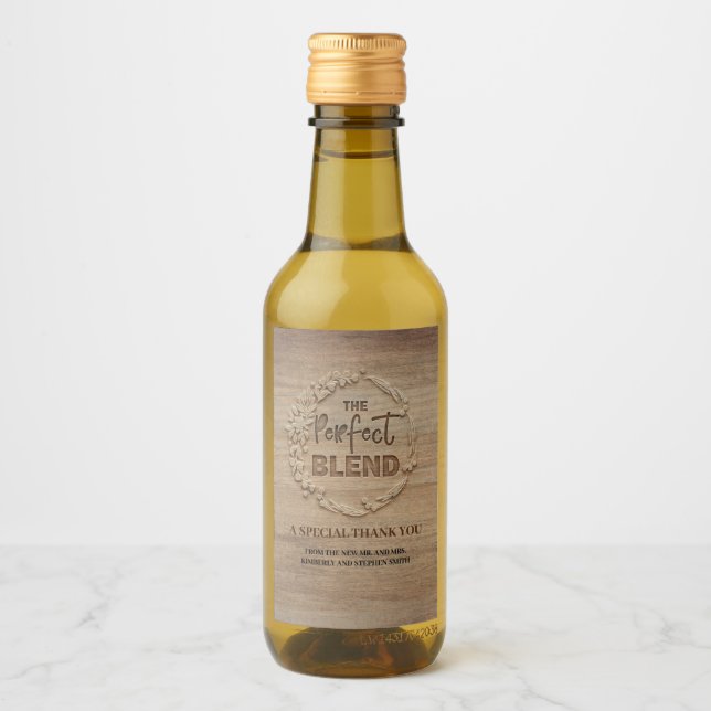 The Perfect Blend Wedding Wine Label (Front)