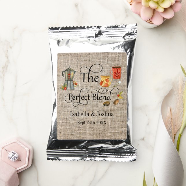 The Perfect Blend Whimsical Wedding  Coffee Drink Mix (Wedding)