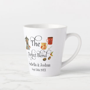 The Perfect Blend Whimsical Wedding Coffee   Latte Mug
