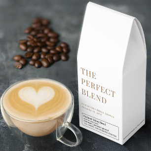 The Perfect Blend White Gold Bridal Shower Favor Roasted Coffee