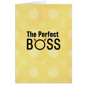 The Perfect Boss Funny Devil Horns Cards