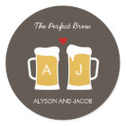 The Perfect Brew Wedding Favor Sticker/ Envelope