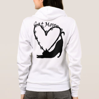The Perfect "Cat Mom" Hoodie with print on back.