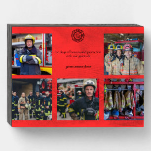 The perfect custom retirement gift for firefighter wooden box sign