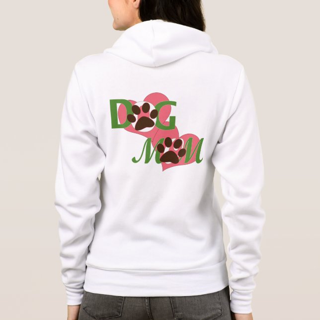 The perfect "Dog Mom" Zip-Up Hoodie! Hoodie (Back)