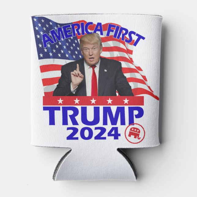 The perfect Donald Trump 2024 Election Can Cooler (Front)