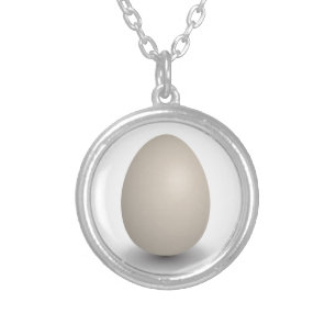 the perfect egg silver plated necklace