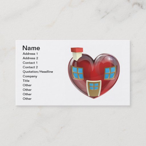 Customizable The perfect house concept business card template