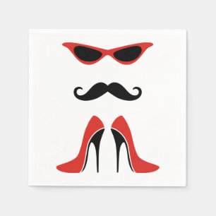 The Perfect Look in Black & Red + your idea Paper Napkins