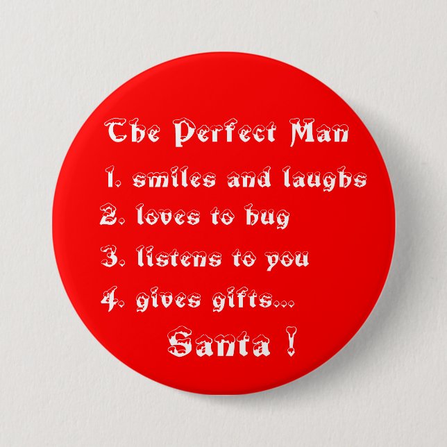 The Perfect Man-button Pinback Button (Front)