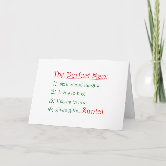 The Perfect Man-cards Holiday Card (Front)