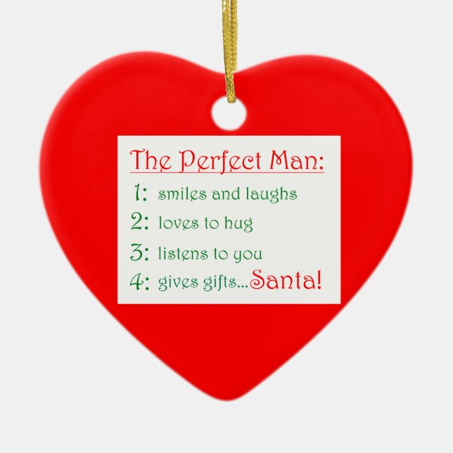 The Perfect Man-heart ornament (Front)