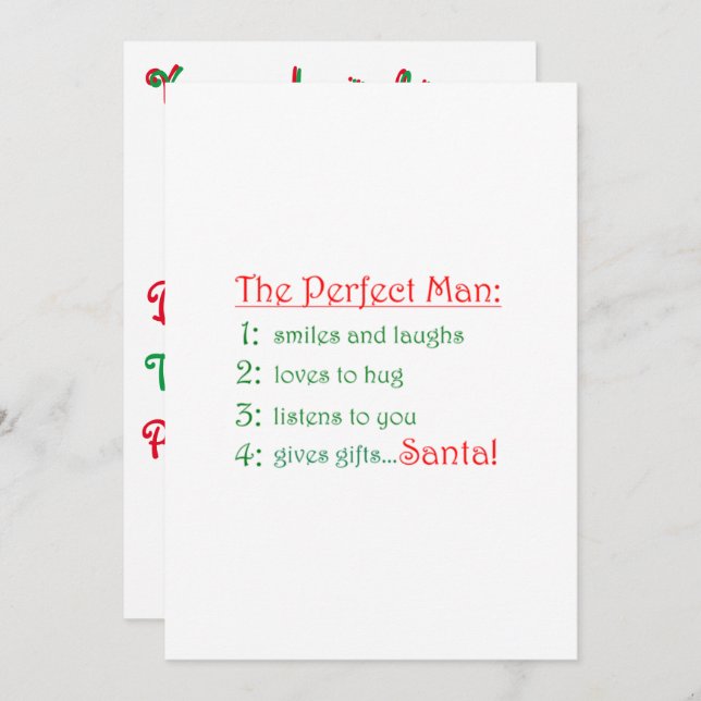 The Perfect Man  Invitation (Front/Back)