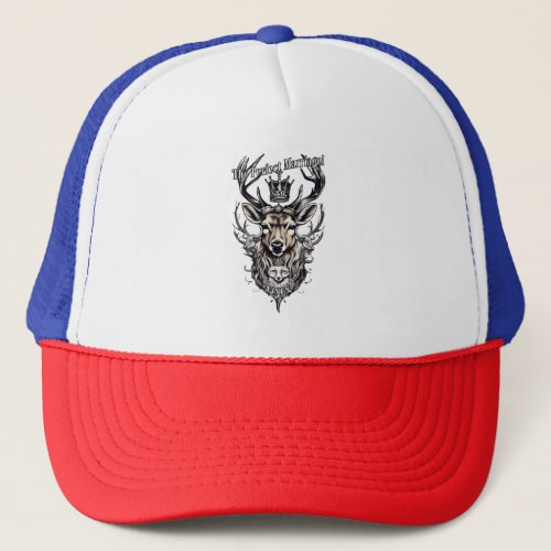 The perfect marriage stag vixen and bulls trucker hat