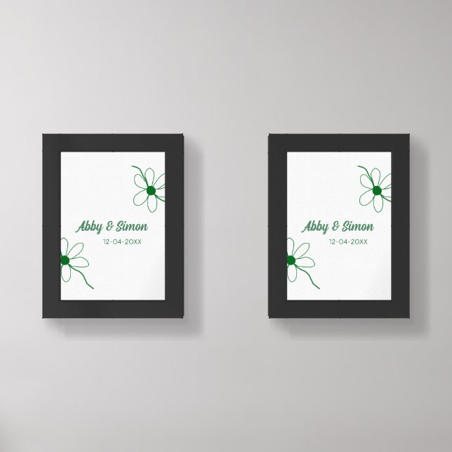 The perfect match add couple name date texture yea wall art sets (Front)