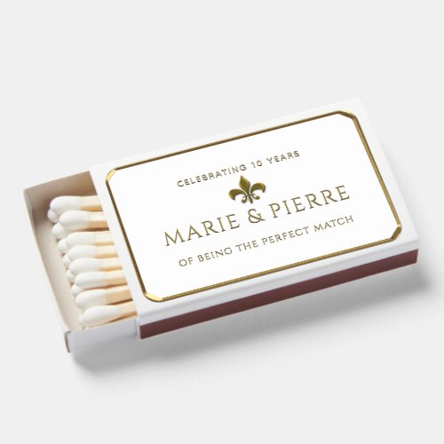 The perfect MATCH Anniversary matchbook favors