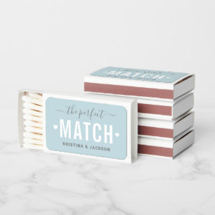 The Perfect Match Aqua Blue Wedding Favors