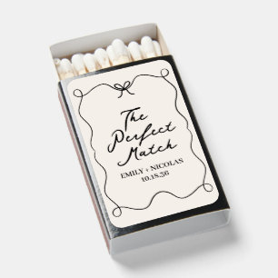 The Perfect Match Black Bow Whimsical Matchboxes