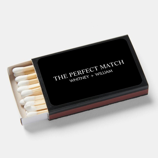 The Perfect Match Black White Modern Couple (Front Open)