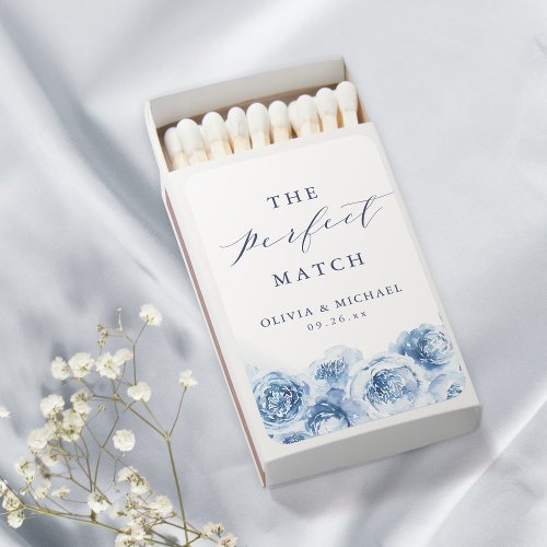 The perfect match blue watercolor floral wedding