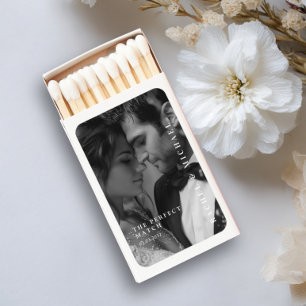 The Perfect Match!Bold Trending B&W Photo Wedding Matchboxes