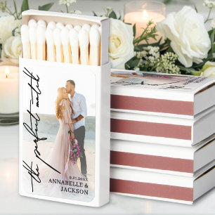 The Perfect Match Calligraphy Photo Wedding