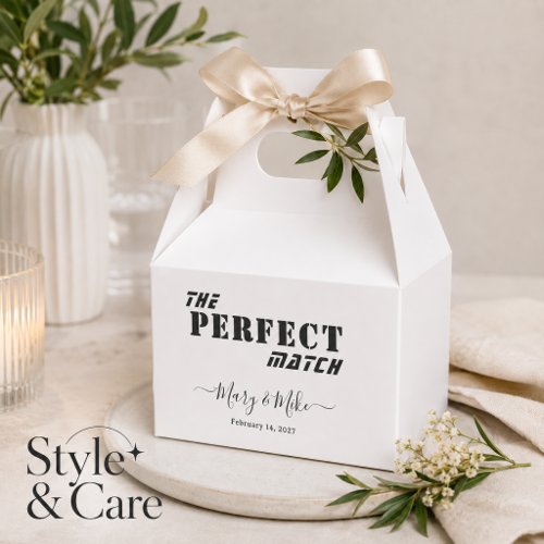 The PERFECT Match - Classic White Medium Gable Favor Boxes