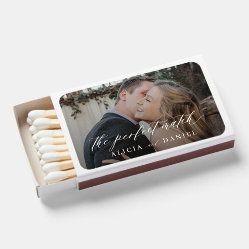 The perfect match couple photo wedding favor