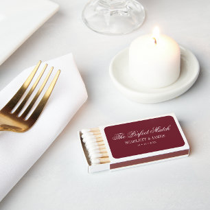 The Perfect Match Couples Wedding Matchboxes