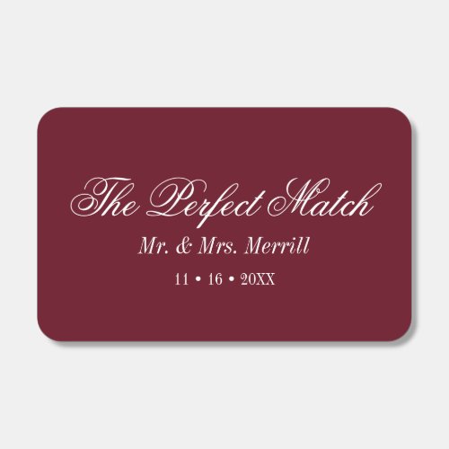 The Perfect Match Couples Wedding Matchboxes