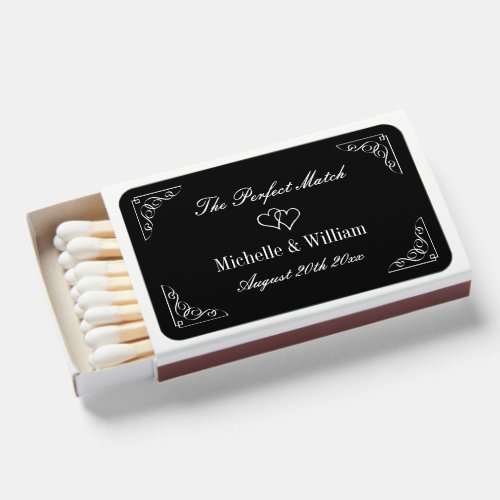 The perfect match custom fancy wedding matchboxes