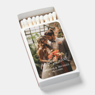 'The Perfect Match' Custom Photo Wedding Favor Matchboxes