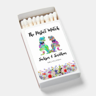 The Perfect Match Dinosaur Gay Wedding Quote
