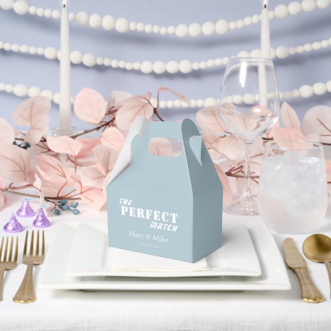 The PERFECT Match Dusty Blue Gable Favor Boxes (Wedding)