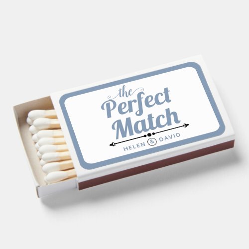 The perfect match dusty blue typography wedding