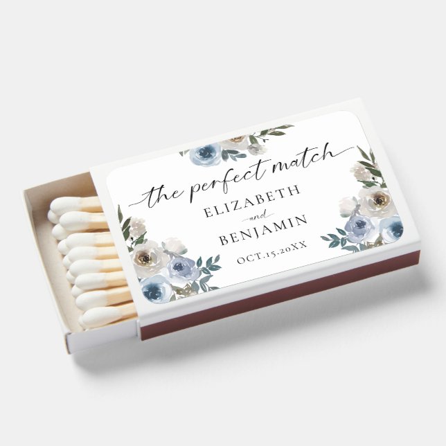 The Perfect Match Dusty Blue Wedding Floral (Front Open)