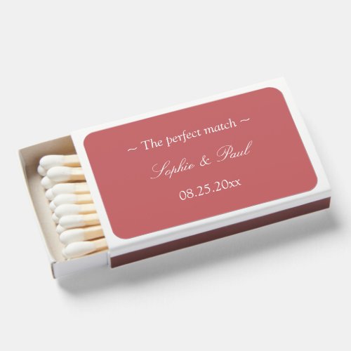 The perfect match Dusty Rose Pink Matchboxes