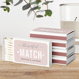 The Perfect Match Dusty Rose Wedding Favors