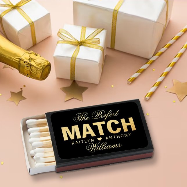 The Perfect Match Elegant Gold Foil Wedding (Creator Uploaded)