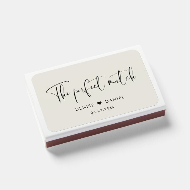 The perfect match Elegant light sage matchbox (Front Closed)