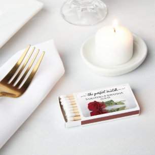 The Perfect Match Elegant Red Rose Wedding Matches