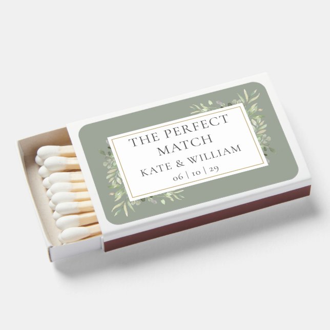 The Perfect Match Elegant Sage Greenery Wedding (Front Open)