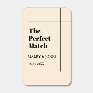 The perfect match Elegant Simple Wedding matchbox