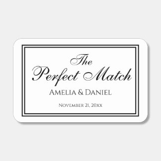 The Perfect Match Elegant Wedding Favor Matchbox